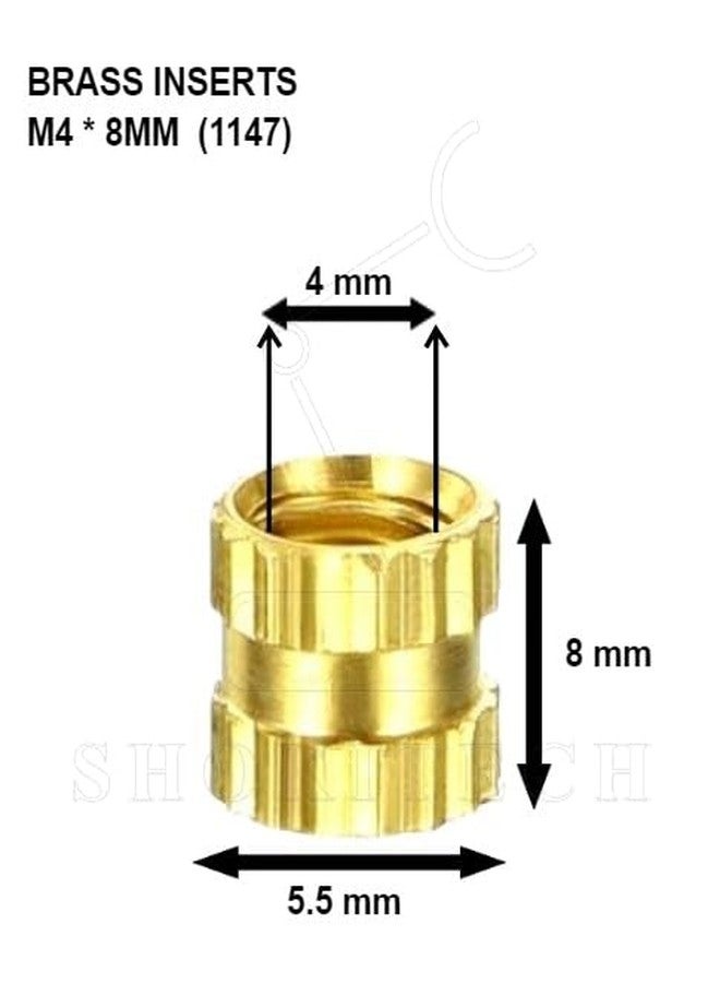 SHOKITECH Brass Inserts M4 x 8mm - Precision Threaded Fasteners(Pack of 25) - Image 2